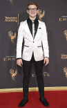 Aidan Miner on the red carpet at the 2017 Creative Arts Emmys. 