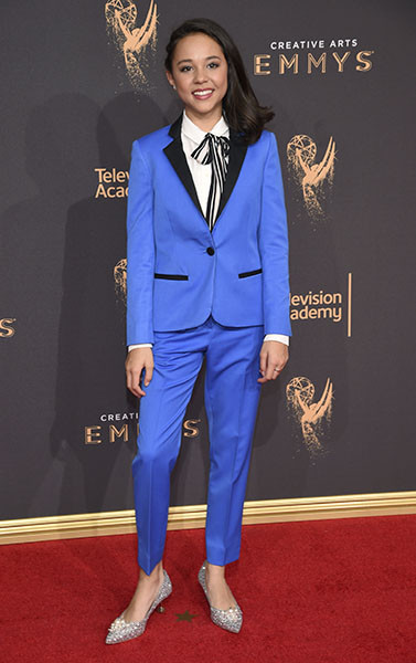 Breanna Yde on the red carpet at the 2017 Creative Arts Emmys. 