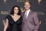 Kether Donohue and Chris Geere on the red carpet at the 2017 Creative Arts Emmys.