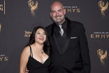 Yisong Chen and Jeremy Ball on the red carpet at the 2017 Creative Arts Emmys. 