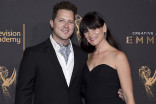 Scott Lewis and Jillian Leigh on the red carpet at the 2017 Creative Arts Emmys.