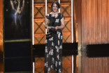 Jennifer Lilly accepts an award at the 2017 Creative Arts Emmys.