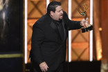 Dean Zimmerman accepts his award at the 2017 Creative Arts Emmys. 