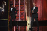 Jermaine Fowler and Maz Jobrani present an award at the 2017 Creative Arts Emmys. 