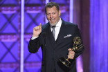 Christien Tinsley accepts his award at the 2017 Creative Arts Emmys. 