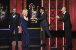 The hairstyling team from Westworld accepts their award at the 2017 Creative Arts Emmys. 