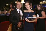 Eddie Perez and guest at the 2017 Creative Arts Ball. 
