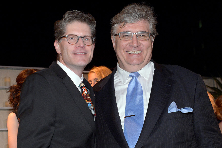 Bob Bergen (l) and Maurice LaMarche (r) of Futurama attend the Performers nominee reception.