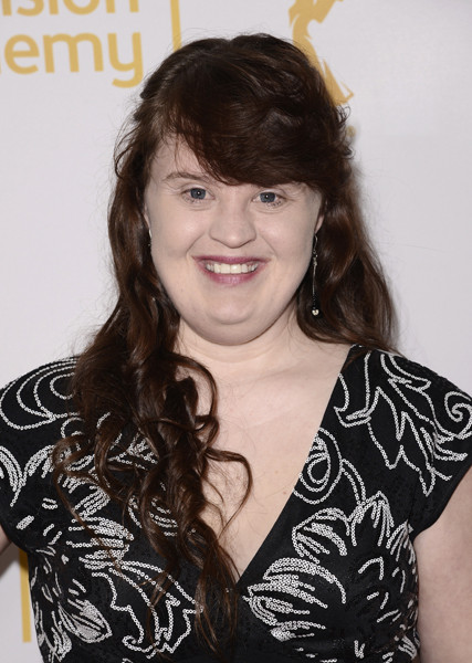 Jamie Brewer of American Horror Story: Coven arrives at the Producers nominee reception.