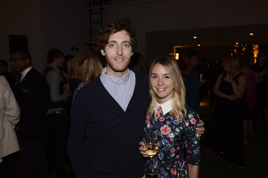 Thomas Middleditch (l) of Silicon Valley and Mollie Gates (r) attend the Producers nominee reception.