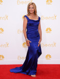 Edie Falco of Nurse Jackie arrives at the 66th Emmy Awards.