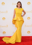 Kate Walsh of Fargo arrives at the 66th Emmy Awards.