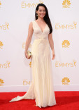 Lucy Liu of Elementary arrives at the 66th Emmy Awards.