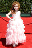 Francesca Capaldi arrives for the 2014 Primetime Creative Arts Emmys.