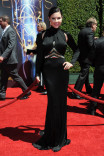 Christa Campbell arrives for the 2014 Primetime Creative Arts Emmys.