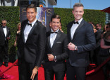 Fredrik Eklund, Luis D. Ortiz and Ryan Serhant of Million Dollar Listing arrive for the 2014 Primetime Creative Arts Emmys.
