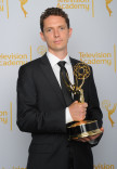 Ian Worrel celebrates at the 2014 Primetime Creative Arts Emmys.