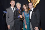 (From left) Ken Van Duyne, Lou Eyrich, Elizabeth Macey and Robert Sparkman celebrate at the 2014 Primetime Creative Arts Emmys.