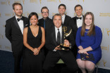  The Tonight Show Starring Jimmy Fallon digital experience team celebrates their win at the 2014 Primetime Creative Arts Emmys.