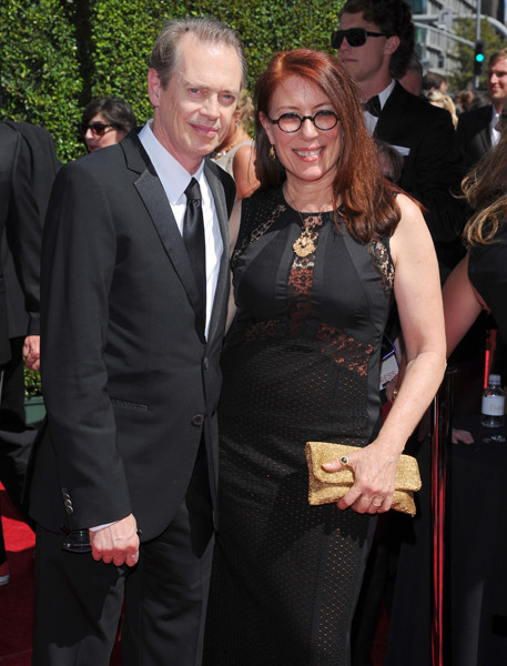Steve Buscemi of Portlandia and Jo Andres arrive for the 2014 Primetime Creative Arts Emmys.