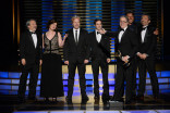 The Black Sails special and visual effects team accept an award at the 2014 Primetime Creative Arts Emmys.