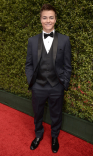 Peyton Meyer on the red carpet at the 2015 Creative Arts Emmys.