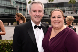 Kevin Kliesch and Amy Kliesch arrive at the Television Academy's Creative Arts Emmy Awards 2015.
