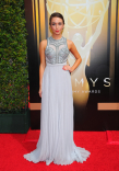 Joanna Sotomura on the red carpet at the 2015 Creative Arts Emmys.
