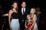 Nina Dobrev, Peter Facinelli, Fiona Eve Facinelli and Lola Ray Facinelli at 2015 Creative Arts Emmys.