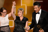 The team from “Silicon Valley” accepts their award at the 2015 Creative Arts Emmy Awards