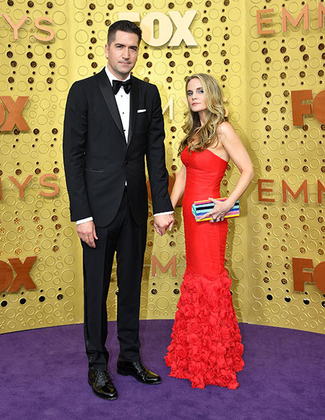 Drew Goddard and Caroline Williams on the red carpet at the 71st Emmy Awards.