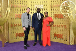Jack Bishop, Sherif Alabede and Stacy Osei-Kuffour on the red carpet at the 71st Emmy Awards.