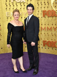 Nicole Fosse and Thomas Kail on the red carpet at the 71st Emmy Awards.