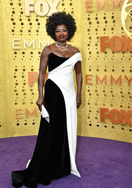 Viola Davis on the red carpet at the 71st Emmy Awards.