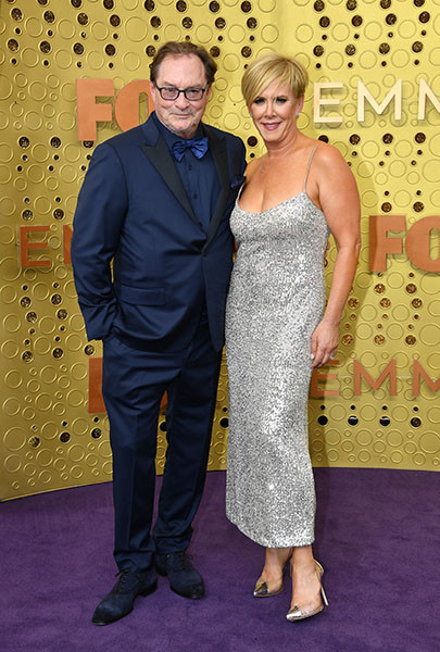 Stephen Root and Romy Rosemont on the red carpet at the 71st Emmy Awards.