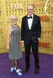 Wendy Mogel and Michael Tolkin on the red carpet at the 71st Emmy Awards.
