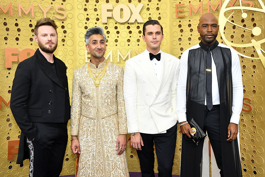 Bobby Berk, Tan France, Antoni Porowski and Karamo Brown on the red carpet at the 71st Emmy Awards. 