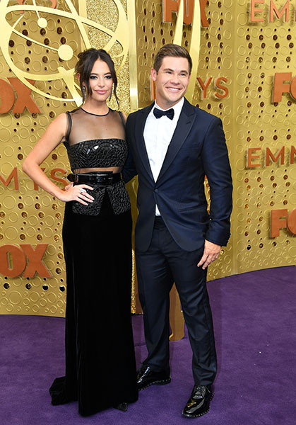 Chloe Bridges and Adam DeVine on the red carpet at the 71st Emmy Awards.