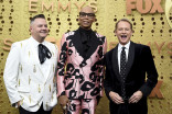 Ross Mathews, RuPaul and Carson Kressley on the red carpet at the 71st Emmy Awards.