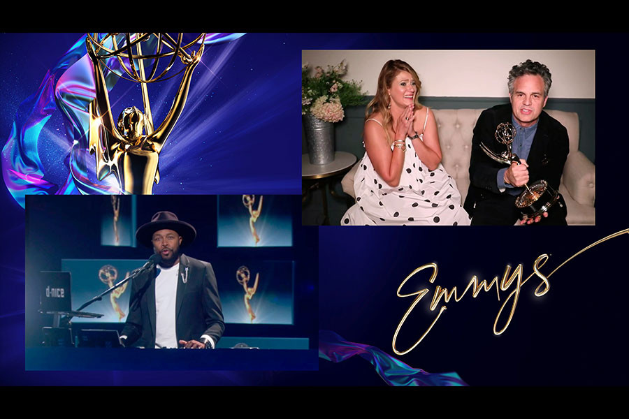 D-Nice presents the Emmy for Outstanding Lead Actor in a Limited Series or Movie to Mark Ruffalo for I Know this Much is True at the 72nd Emmy Awards. 