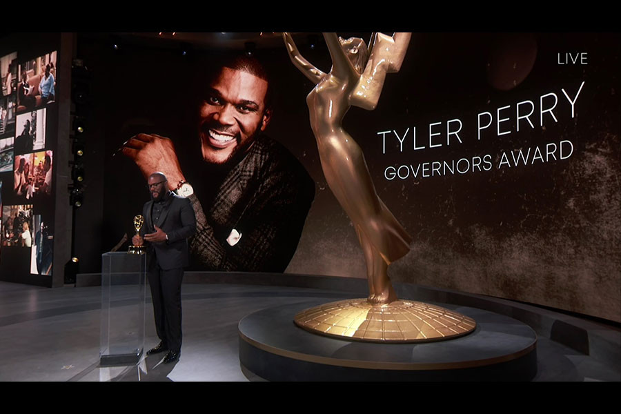 Tyler Perry accepts the Governors Award at the 72nd Emmy Awards.