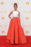 Sarah Hyland of Modern Family arrives at the 66th Emmy Awards.