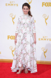 Emily Robinson on red carpet at the 67th Emmy Awards.