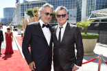 Andrea Bocelli and David Foster on the red carpet at the 67th Emmy Awards.