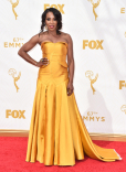 June Ambrose on the red carpet at the 67th Emmy Awards.