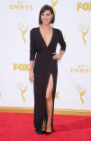 Aubrey Plaza on the red carpet at the 67th Emmy Awards. `