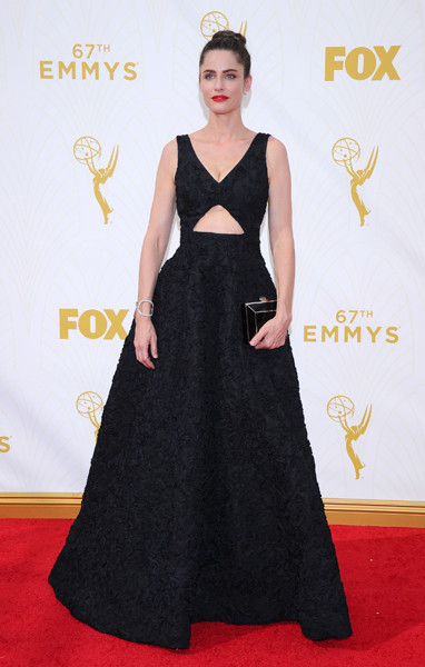Amanda Peet on the red carpet at the 67th Emmy Awards.