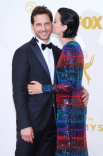 Peter Facinelli and Jaimie Alexander on the red carpet at the 67th Emmy Awards.