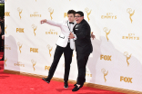 Nolan Gould and Rico Rodriguez on the red carpet at the 67th Emmy Awards.