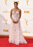 Gina Rodriguez on the red carpet at the 67th Emmy Awards.